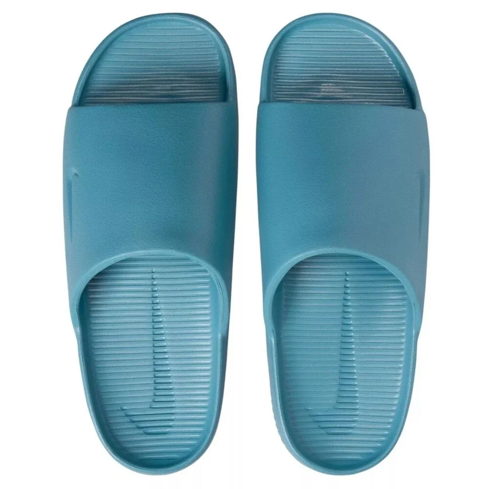 Nike Calm Slides Smoky Blue Men's Size 13 Womens Size 14 FD4116-005 Flops NEW - Picture 2 of 8